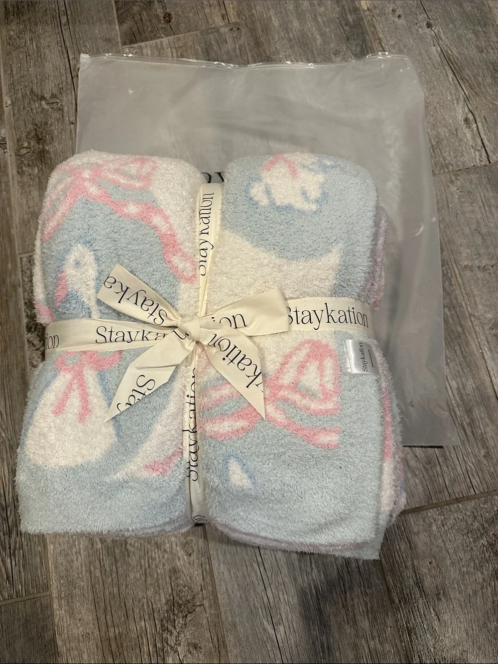 Staykation Bunny & Goose Easter, Toddler, Baby Plush Blanket NWT